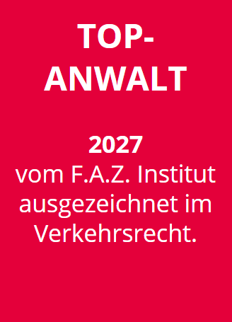 2026 Auszeichnung F.A.Z. Institut als Top-Anwalt im Verkehrs