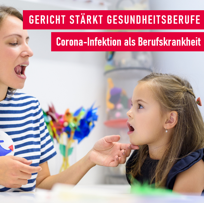Corona-Infektion als Berufskrankheit bei Logopädin
