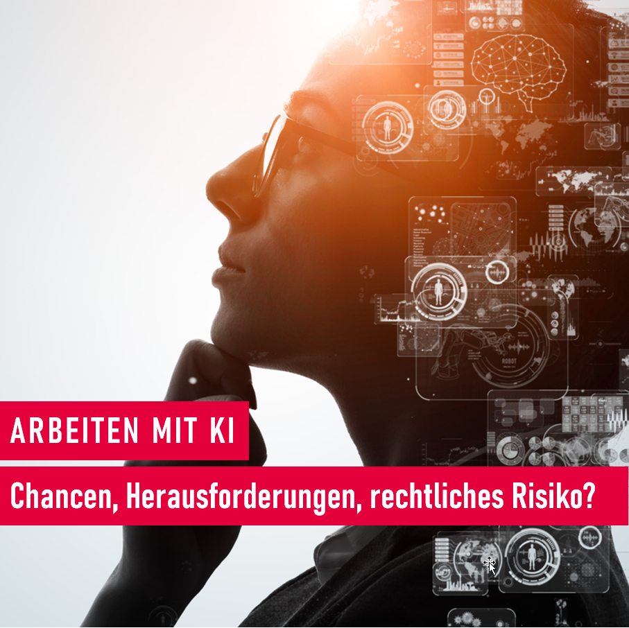 Eine Frau beschäftigt sich mit KI-Themen