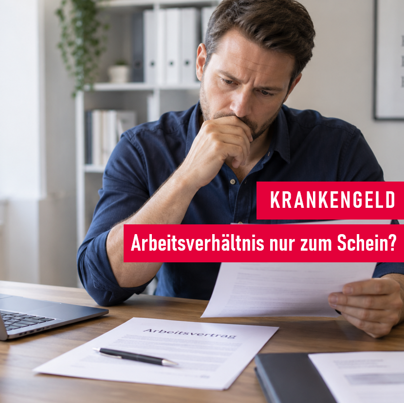 Krankengeld: Krank nach Arbeitsbeginn_Scheinarbeit?